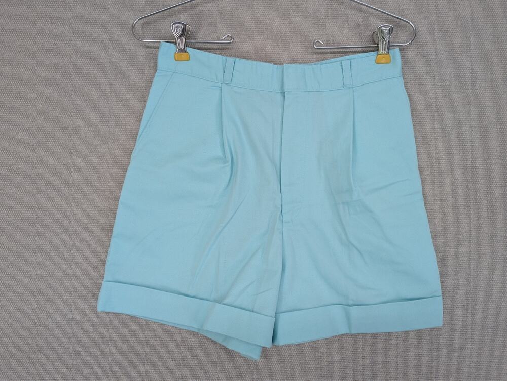 Vintage Cheryl Tiegs Cuffed Shorts Size 10 High Waisted USA Blue -0925F137